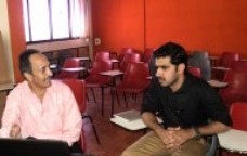 Mr. Muralidharan taking a class for logistics at Alpha Plaza IIMM Hall